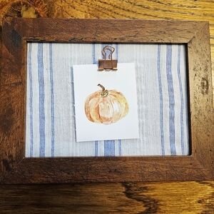 Rustic Pumpkin Wall Art with Wooden Frame